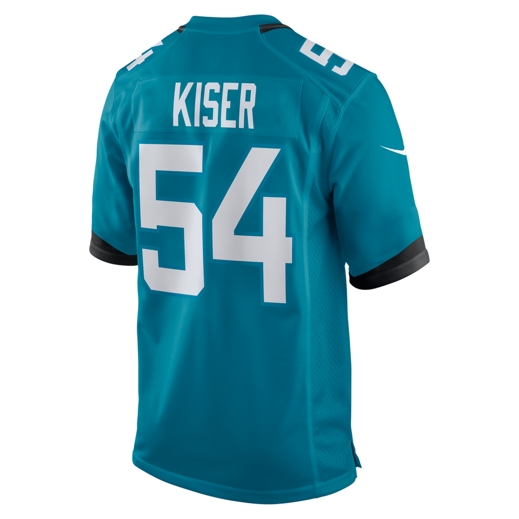 Jacksonville Jaguars Jack Kiser Teal Team Game Jersey product image 3, provided for visual reference and product detail