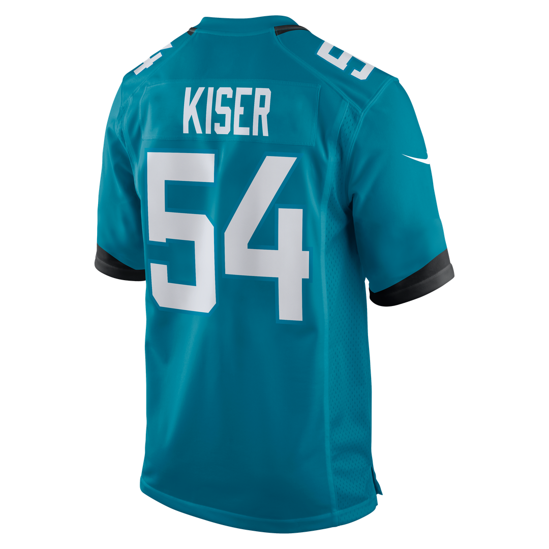 Jacksonville Jaguars Jack Kiser Teal Team Game Jersey product image 3, provided for visual reference and product detail
