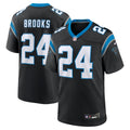 Carolina Panthers Jonathon Brooks Black Game Jersey product image 1, provided for visual reference and product detail review