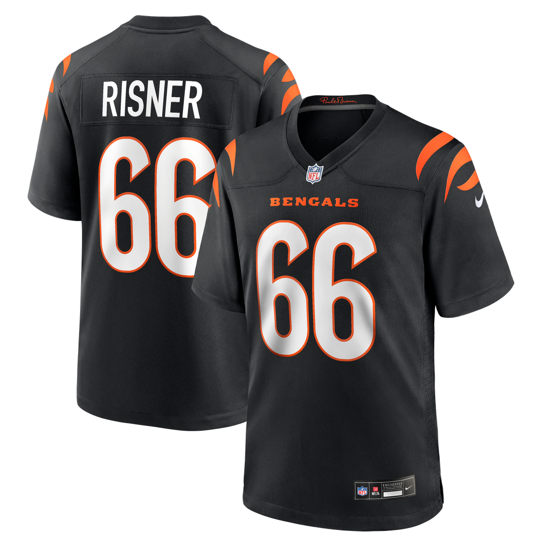 Cincinnati Bengals Dalton Risner Black Team Game Jersey product image 1, provided for visual reference and product detail