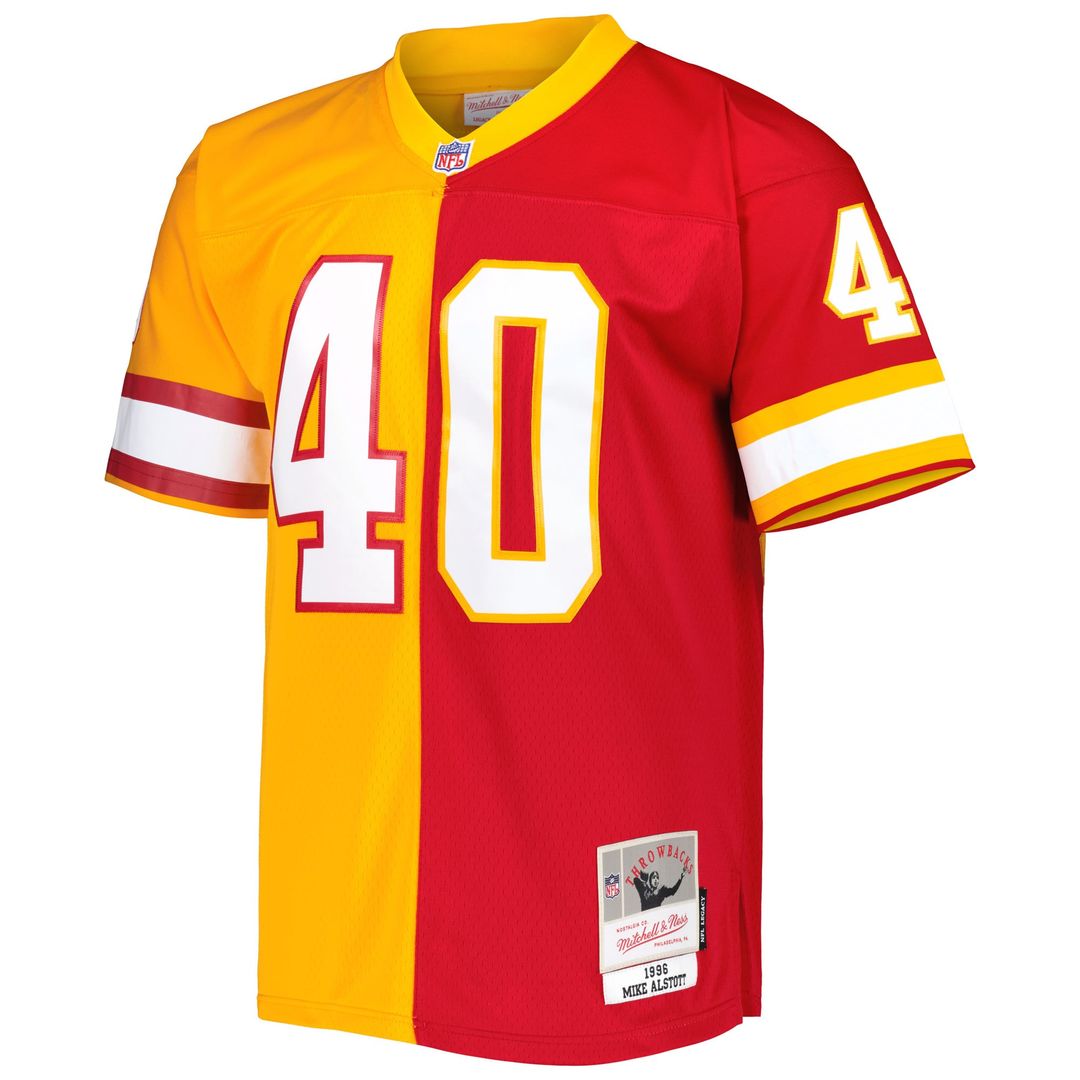 Tampa Bay Buccaneers Mike Alstott Orange/Red 1996 Split Legacy Replica Jersey product image 2, provided for visual reference