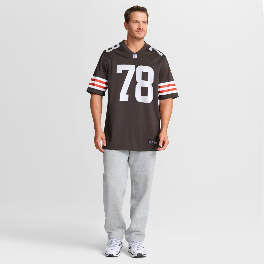 Cleveland Browns Jack Conklin Brown Team Game Jersey product image 4, provided for visual reference and product detail review