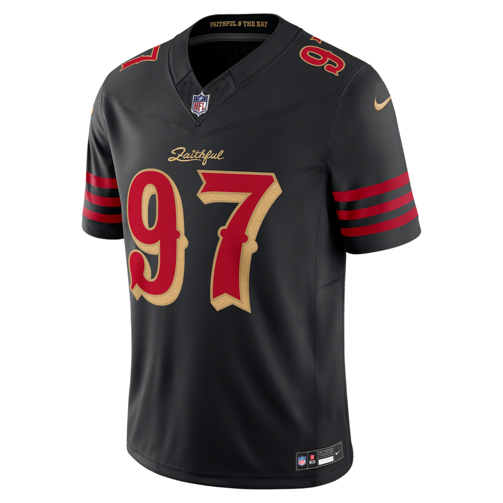 San Francisco 49ers Nick Bosa Black Rivalries Collection Stitched Limited Jersey product image 6, provided for visual