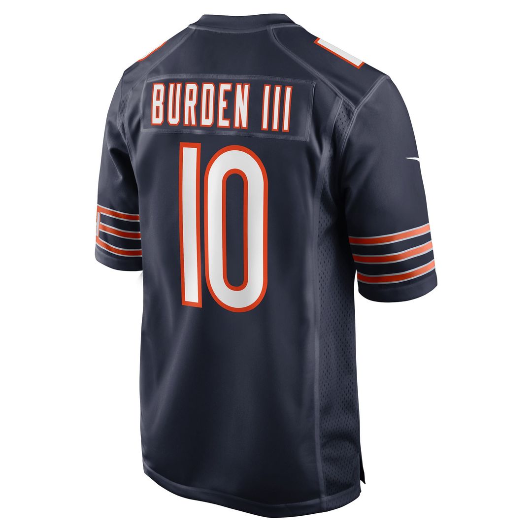 Chicago Bears Luther Burden III Navy Team Game Jersey product image 3, provided for visual reference and product detail