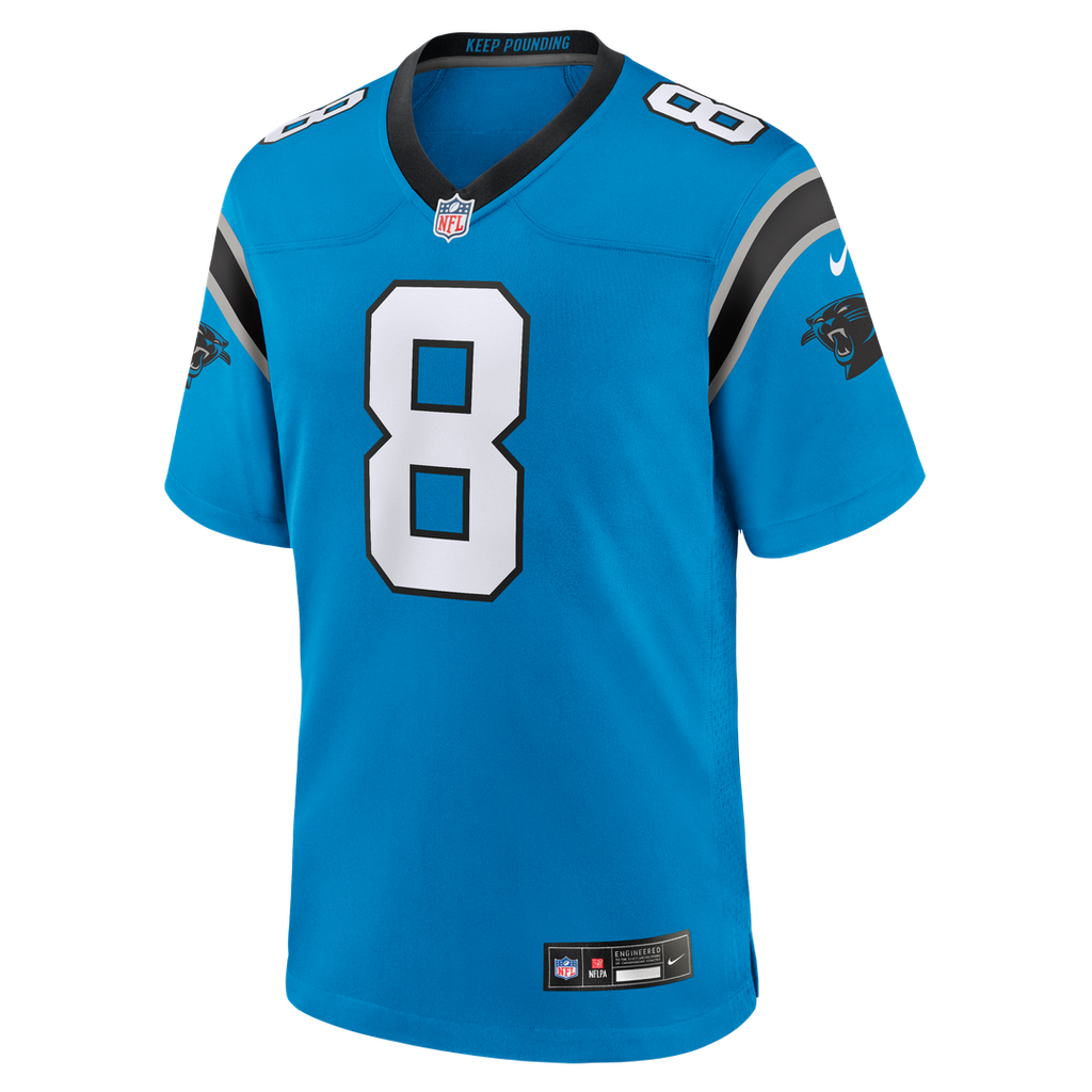 Carolina Panthers Jaycee Horn Blue Alternate Game Jersey product image 6, provided for visual reference and product detail