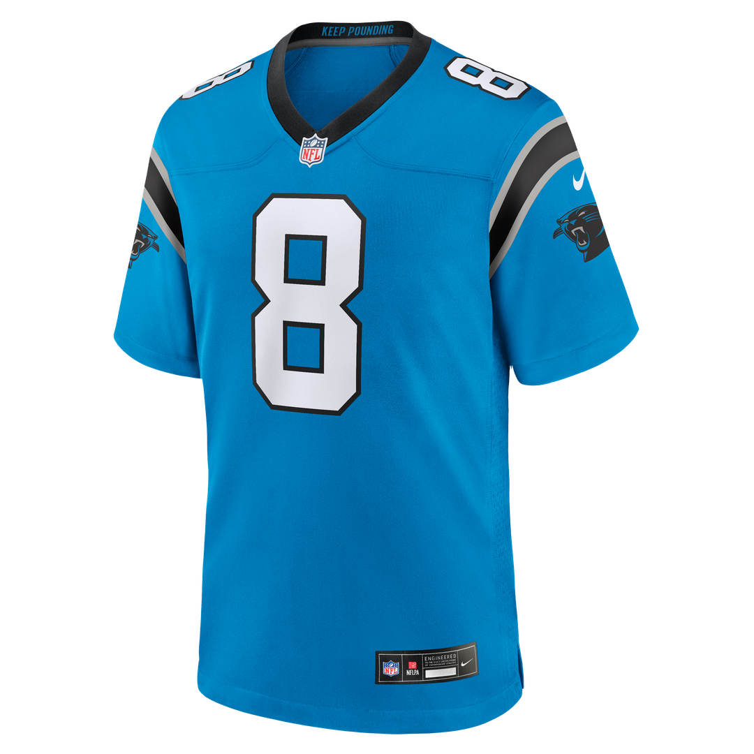 Carolina Panthers Jaycee Horn Blue Alternate Game Jersey product image 6, provided for visual reference and product detail
