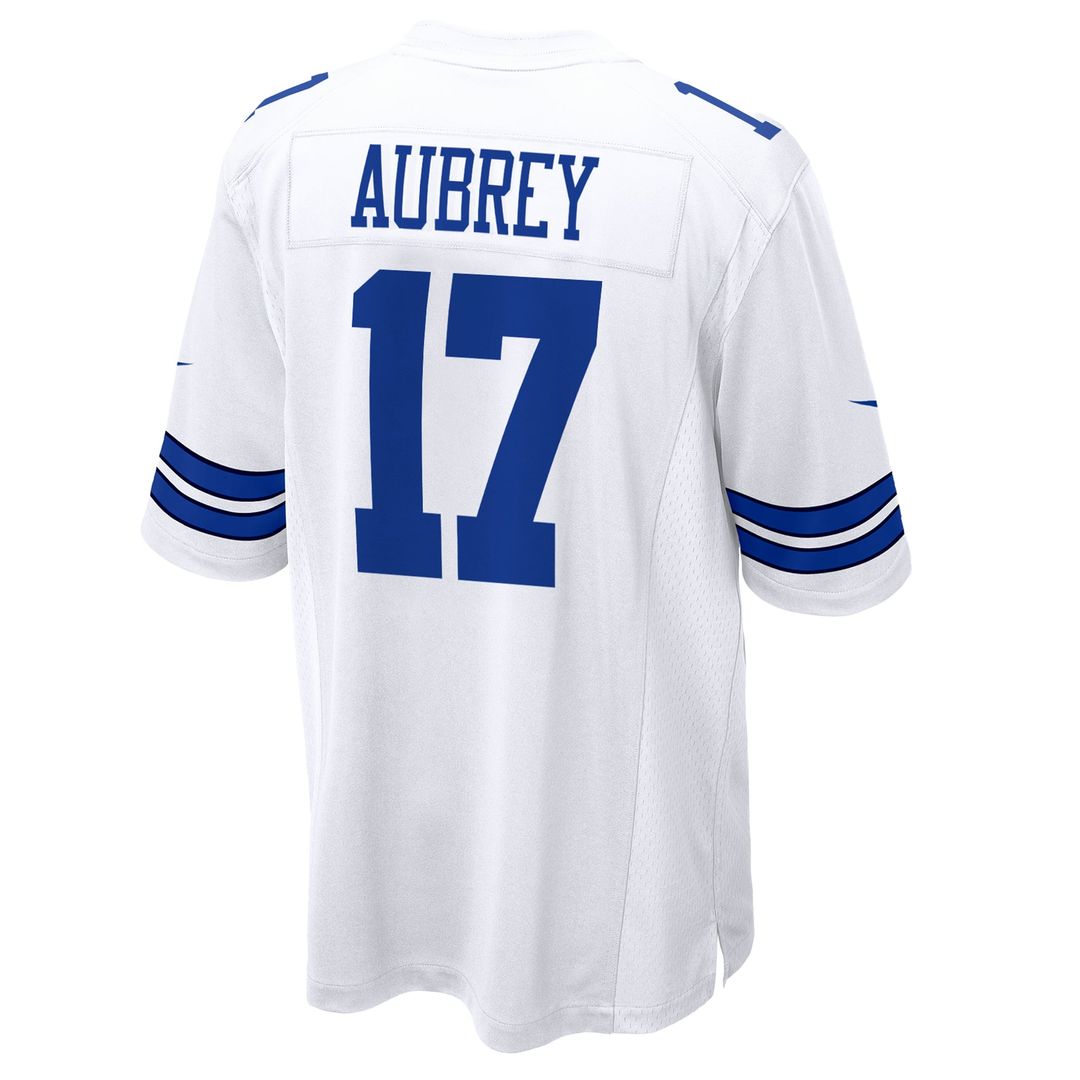 Dallas Cowboys Brandon Aubrey White Game Jersey product image 6, provided for visual reference and product detail review