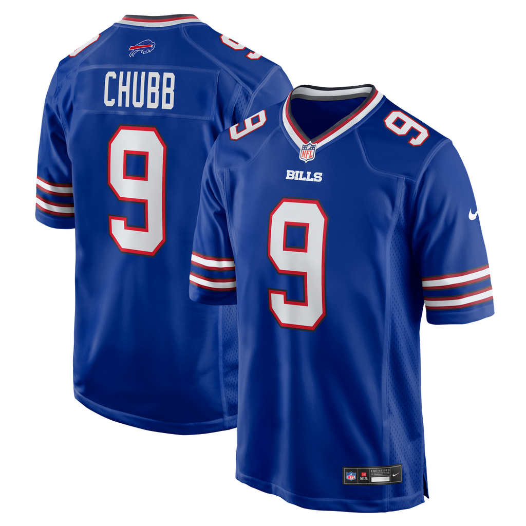 Buffalo Bills Bradley Chubb Royal Team Game Jersey product image 1, provided for visual reference and product detail review