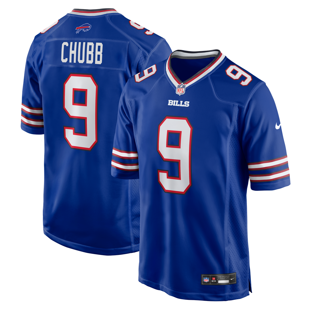 Buffalo Bills Bradley Chubb Royal Team Game Jersey product image 1, provided for visual reference and product detail review