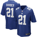 New York Giants Tiki Barber Royal Game Retired Player Jersey product image 1, provided for visual reference and product
