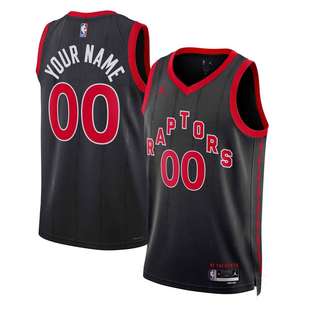 Toronto Raptors Statement Swingman Basketball Jersey - Custom - Unisex product image 1, provided for visual reference and