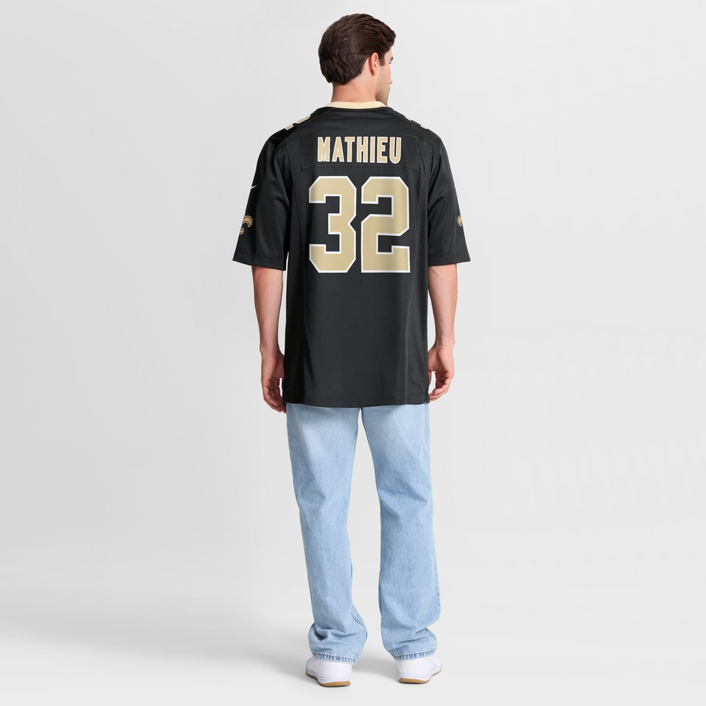 New Orleans Saints Tyrann Mathieu Black Game Jersey product image 16, provided for visual reference and product detail review