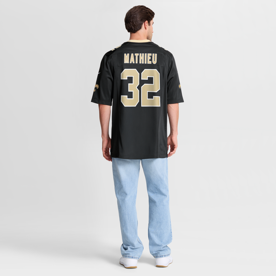 New Orleans Saints Tyrann Mathieu White Game Jersey product image 14, provided for visual reference and product detail review