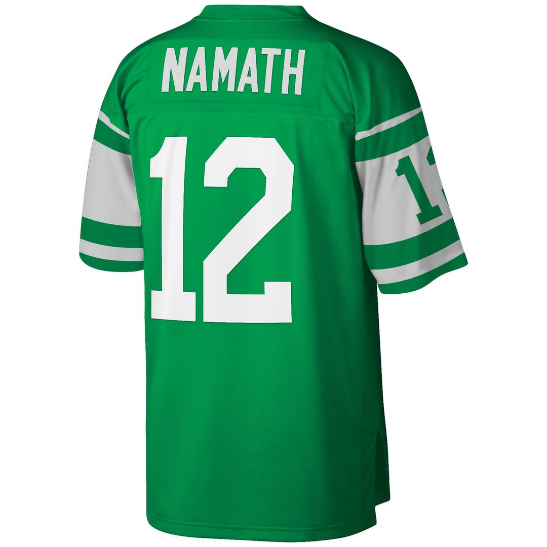 New York Jets Joe Namath Green Big & Tall 1968 Retired Player Replica Jersey product image 3, provided for visual reference
