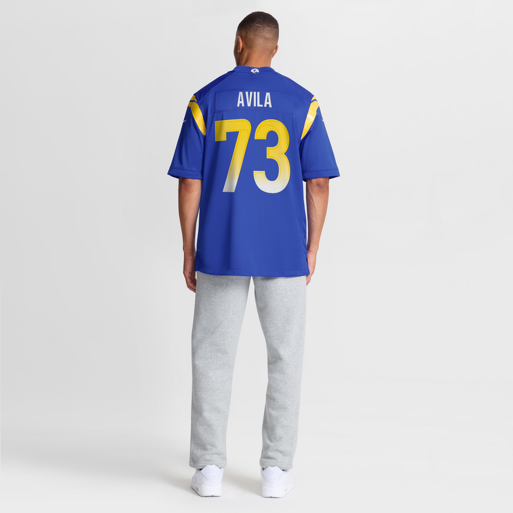 Los Angeles Rams Steve Avila Royal Home Game Jersey product image 8, provided for visual reference and product detail review