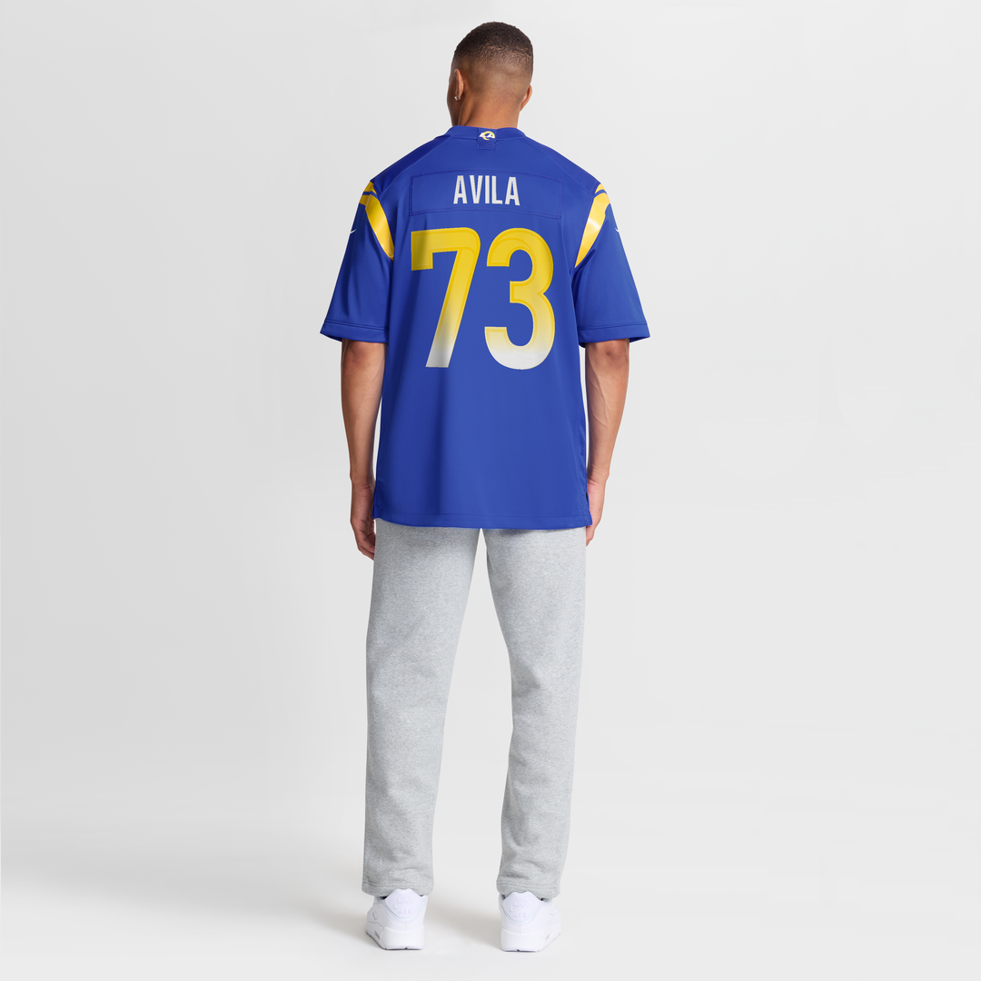 Los Angeles Rams Steve Avila Royal Home Game Jersey product image 8, provided for visual reference and product detail review
