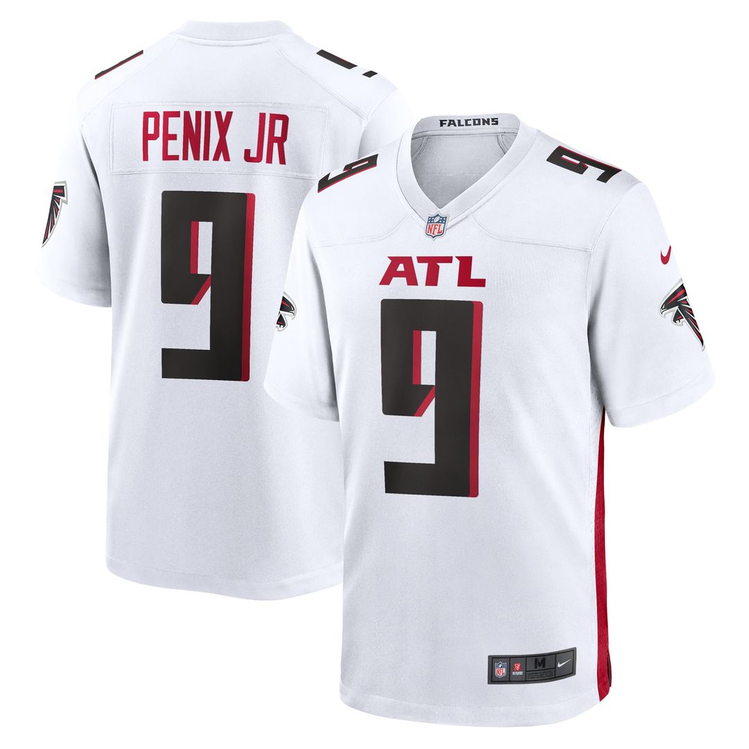Atlanta Falcons Michael Penix Jr. White Game Jersey product image 1, provided for visual reference and product detail review