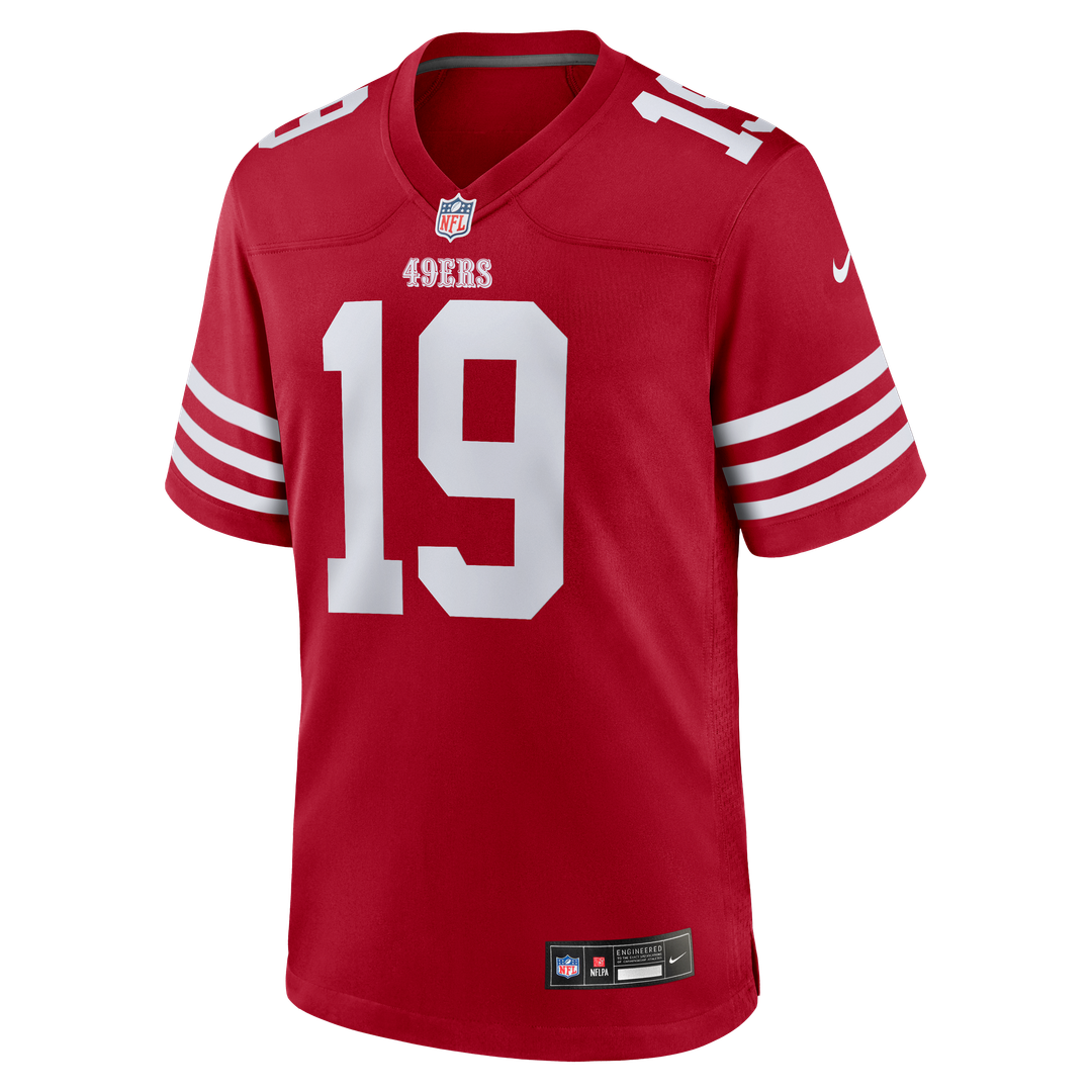 San Francisco 49ers Trent Taylor Scarlet Team Game Jersey product image 2, provided for visual reference and product detail