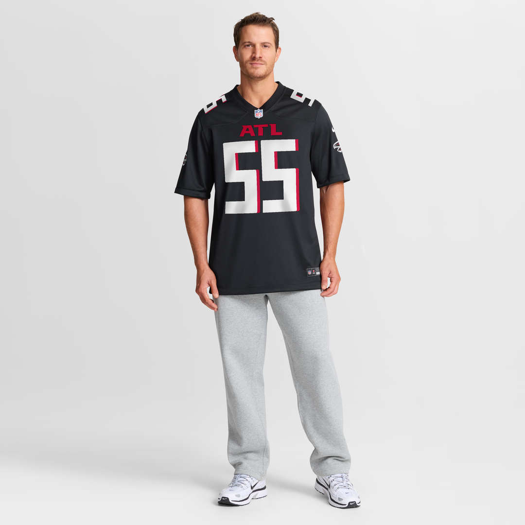 Atlanta Falcons John Abraham Black Game Retired Player Jersey product image 7, provided for visual reference and product