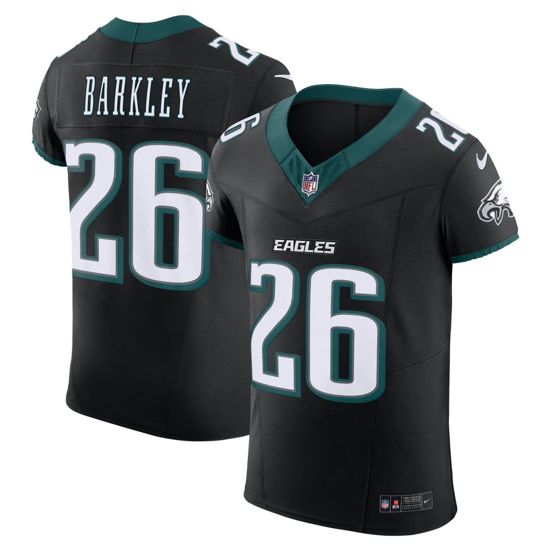 Philadelphia Eagles Saquon Barkley Black Alternate Vapor F.U.S.E. Elite Jersey product image 1, provided for visual