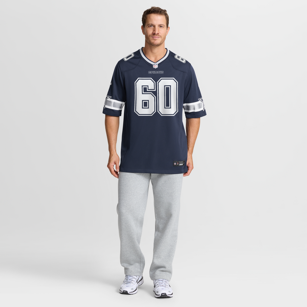 Dallas Cowboys Tyler Guyton Navy Player Game Jersey product image 7, provided for visual reference and product detail review