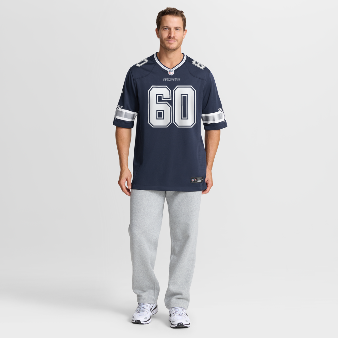 Dallas Cowboys Tyler Guyton Navy Player Game Jersey product image 7, provided for visual reference and product detail review