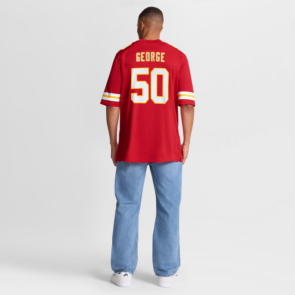 Kansas City Chiefs Brandon George Red Team Game Jersey product image 8, provided for visual reference and product detail