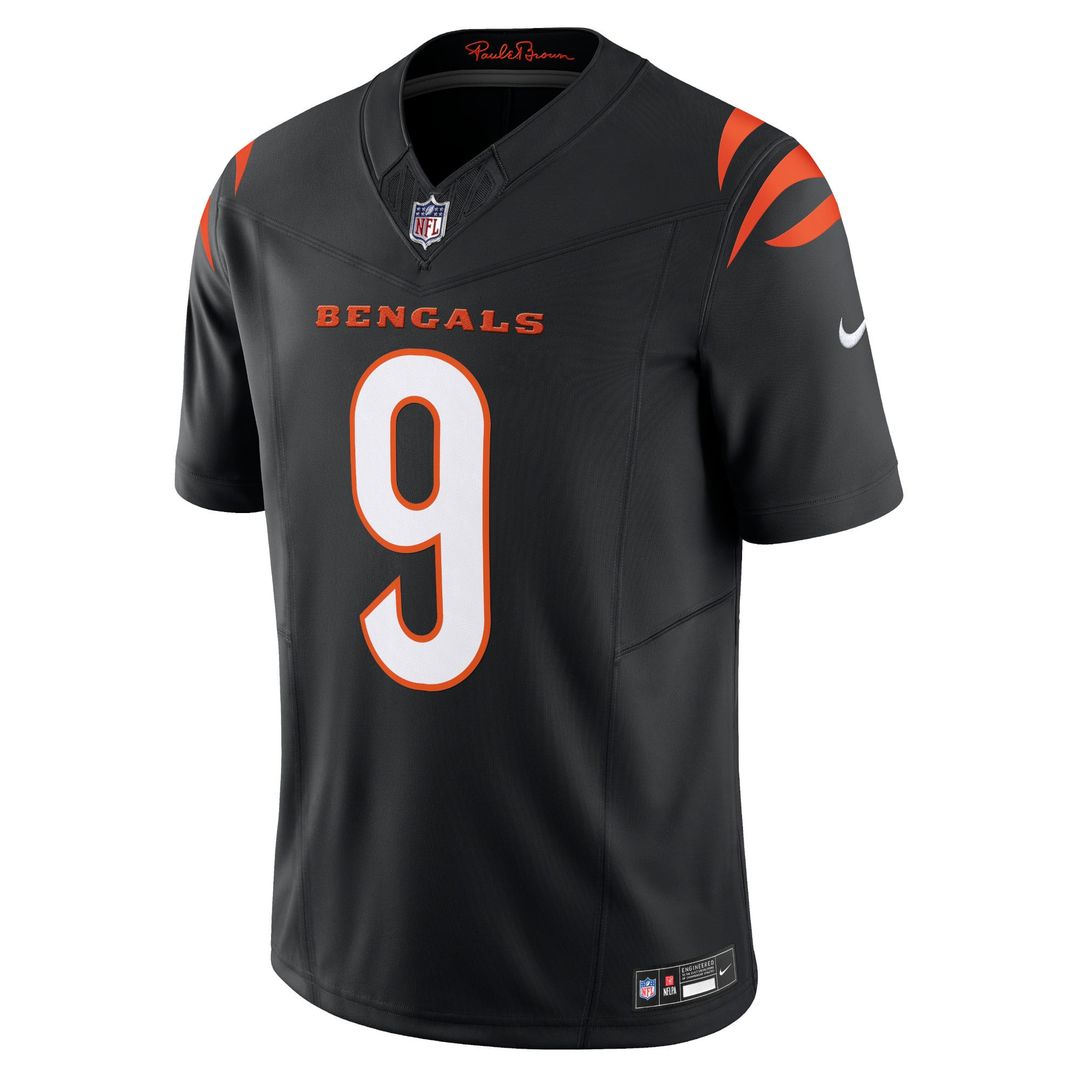 Cincinnati Bengals Joe Burrow Orange Vapor F.U.S.E. Limited Jersey product image 8, provided for visual reference and
