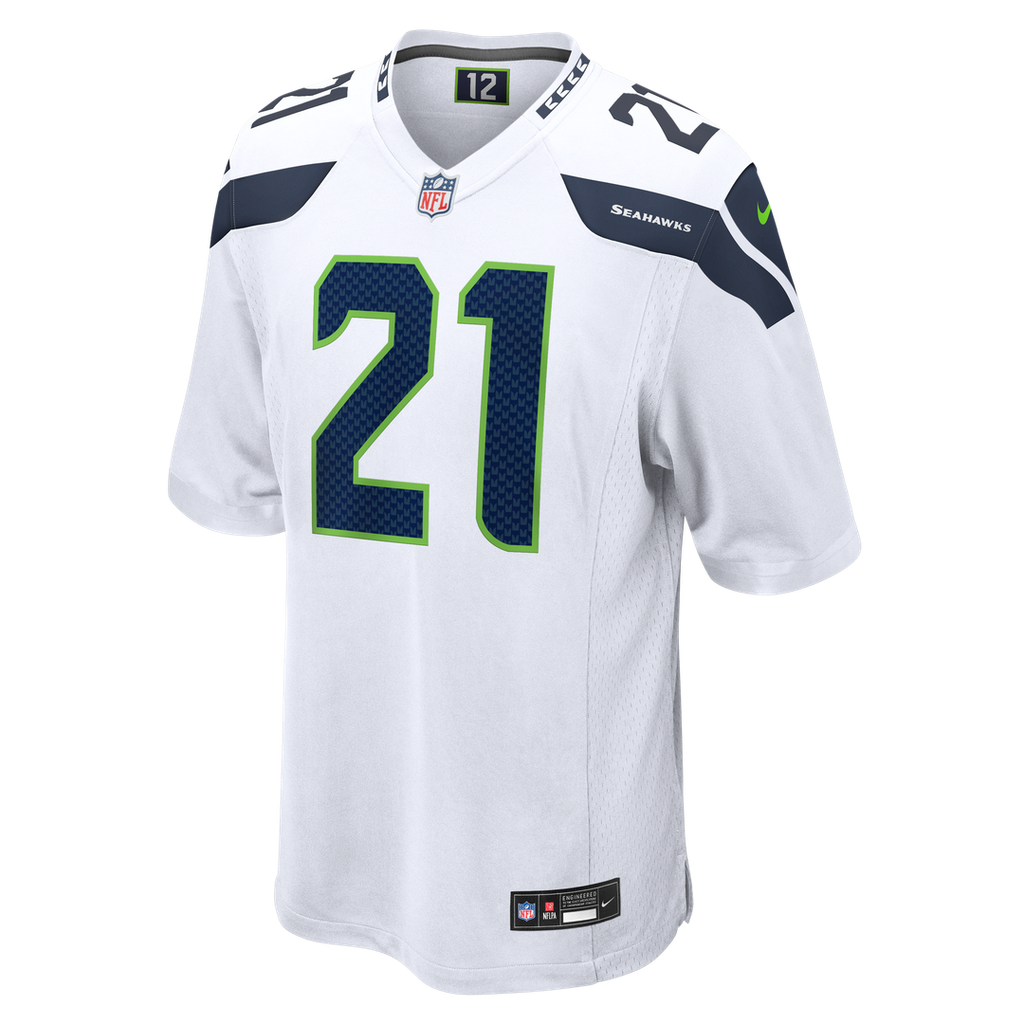 Seattle Seahawks Devon Witherspoon White Game Jersey product image 2, provided for visual reference and product detail review
