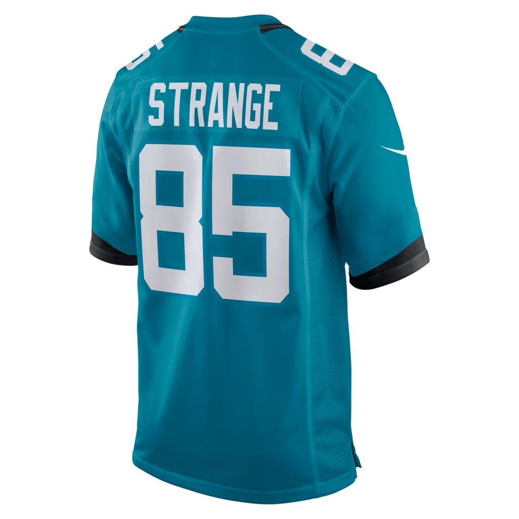 Jacksonville Jaguars Brenton Strange Teal Team Game Jersey product image 3, provided for visual reference and product detail
