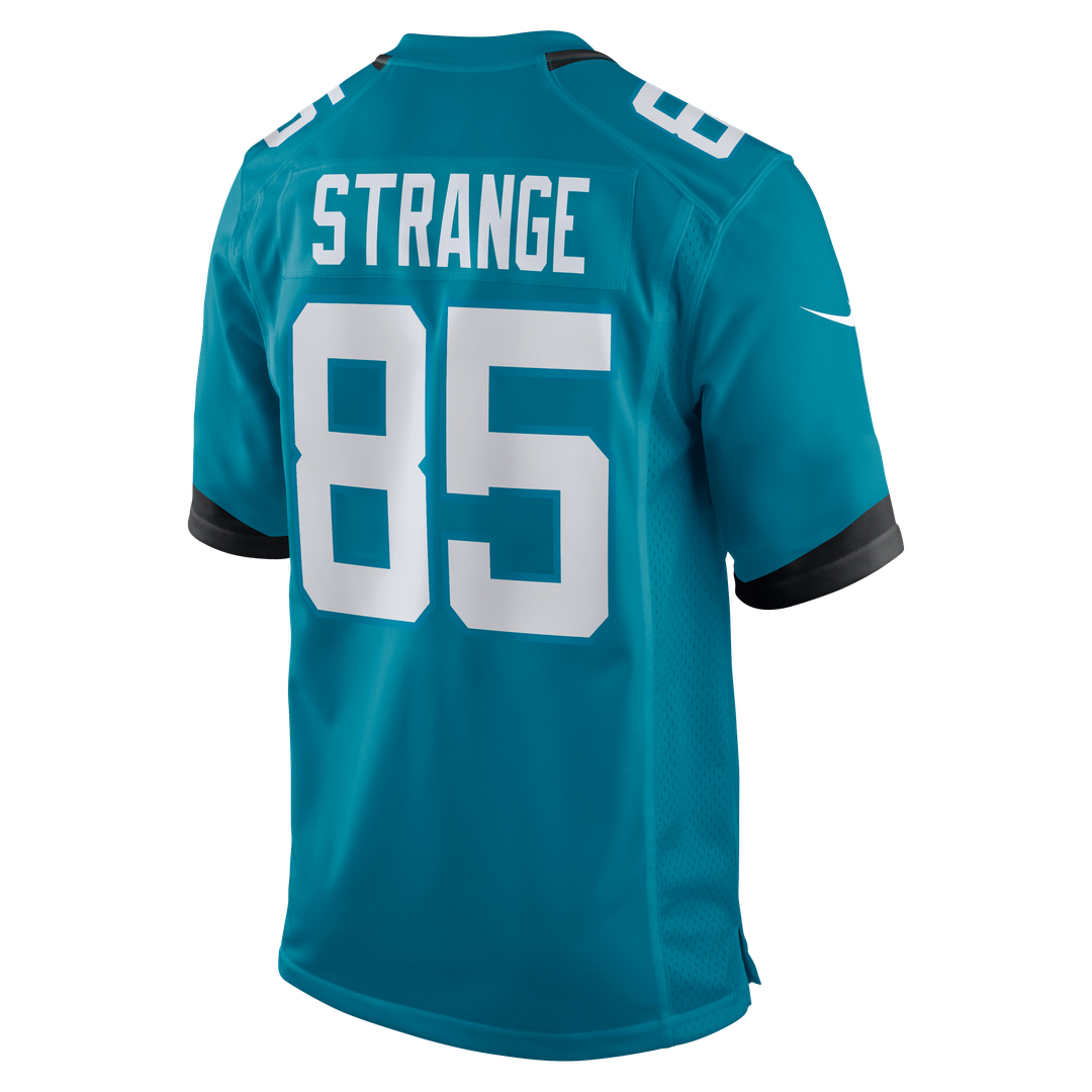 Jacksonville Jaguars Brenton Strange Teal Team Game Jersey product image 3, provided for visual reference and product detail