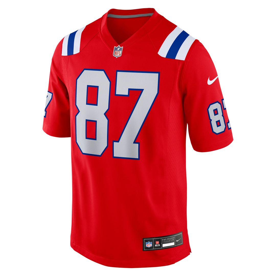 New England Patriots Rob Gronkowski Red Alternate Retired Player Game Jersey product image 2, provided for visual reference