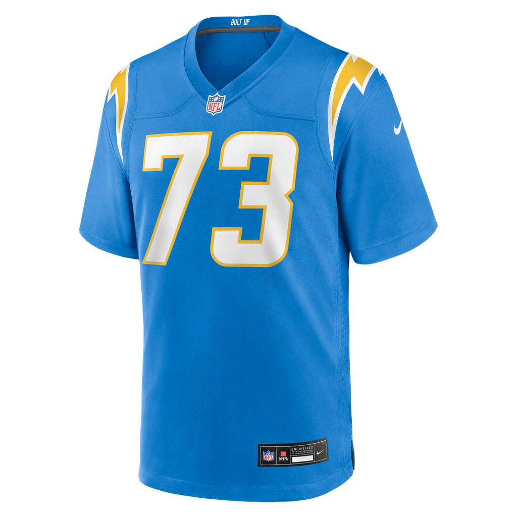 Los Angeles Chargers Alex Harkey Powder Blue Team Game Jersey product image 4, provided for visual reference and product