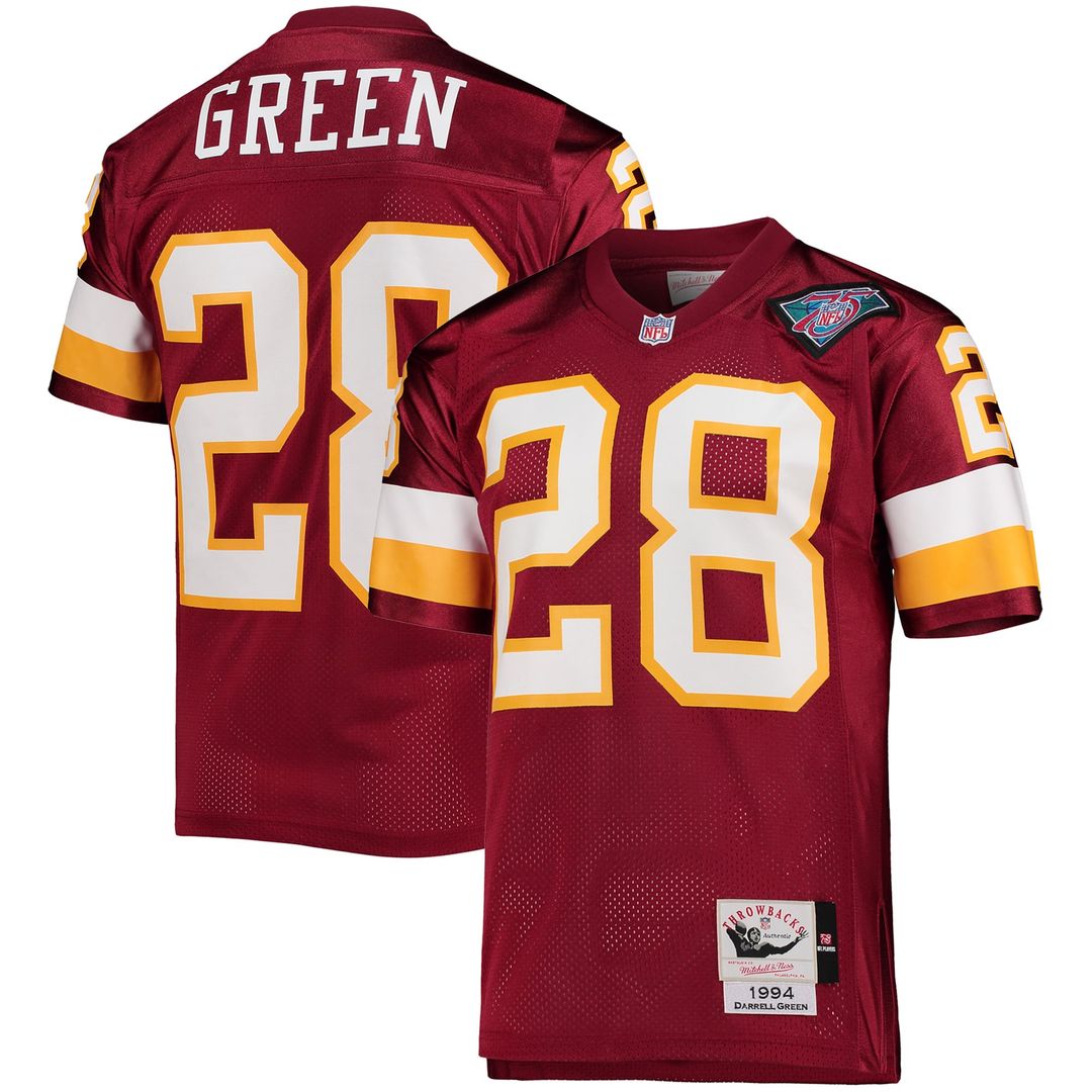 Washington Football Team 1994 Darrell Green Burgundy Authentic Throwback Retired Player Jersey product image 1, provided for