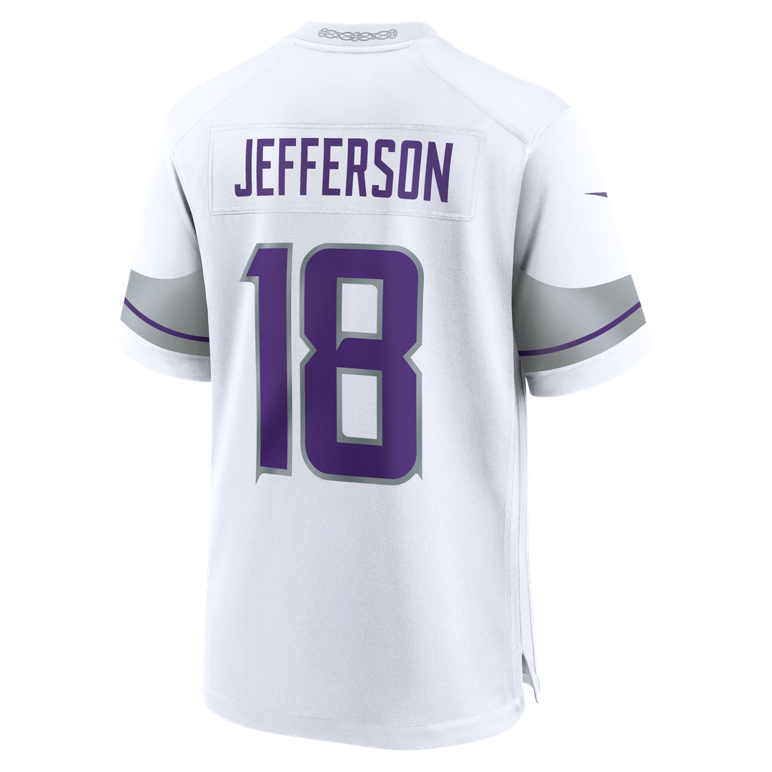 Minnesota Vikings Justin Jefferson White Alternate Game Player Jersey product image 20, provided for visual reference and