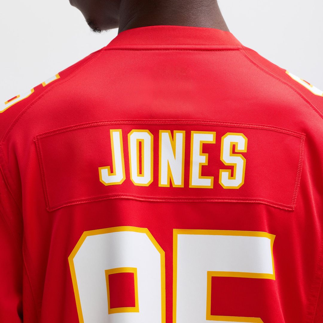 Kansas City Chiefs Chris Jones Red Game Jersey product image 8, provided for visual reference and product detail review