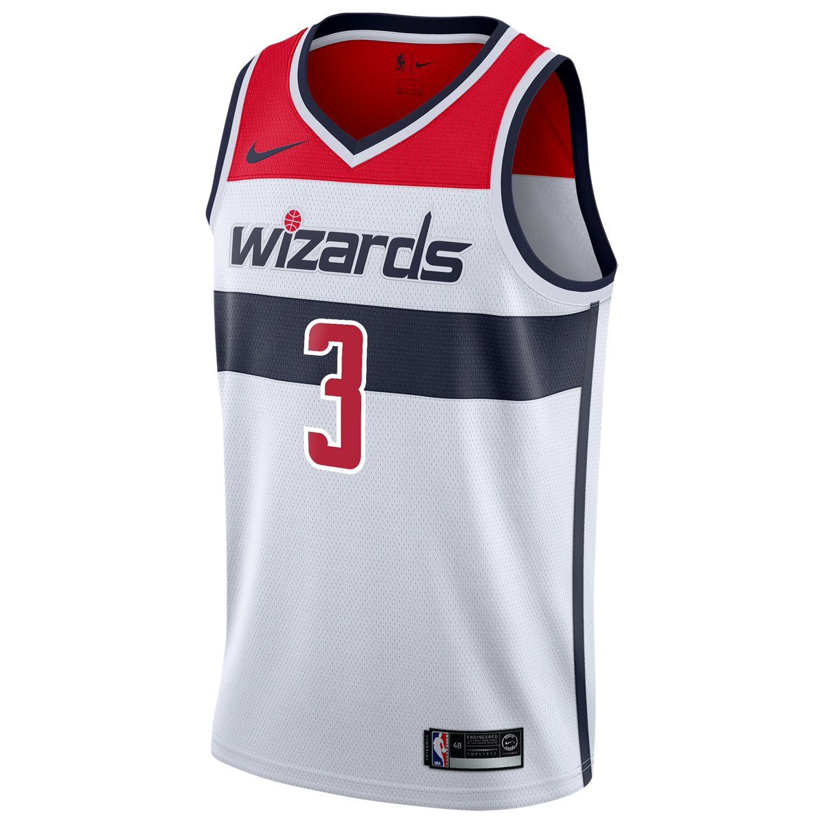Trae Young Washington Wizards Association Edition Swingman Jersey - White - Youth product image 3, provided for visual