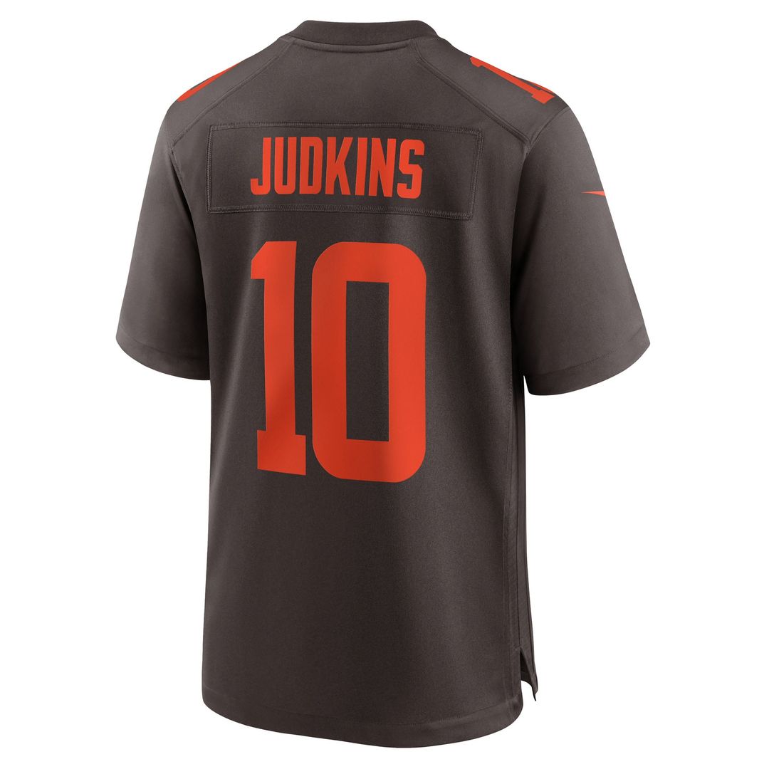Cleveland Browns Quinshon Judkins Brown Alpha Dawg Game Jersey product image 3, provided for visual reference and product