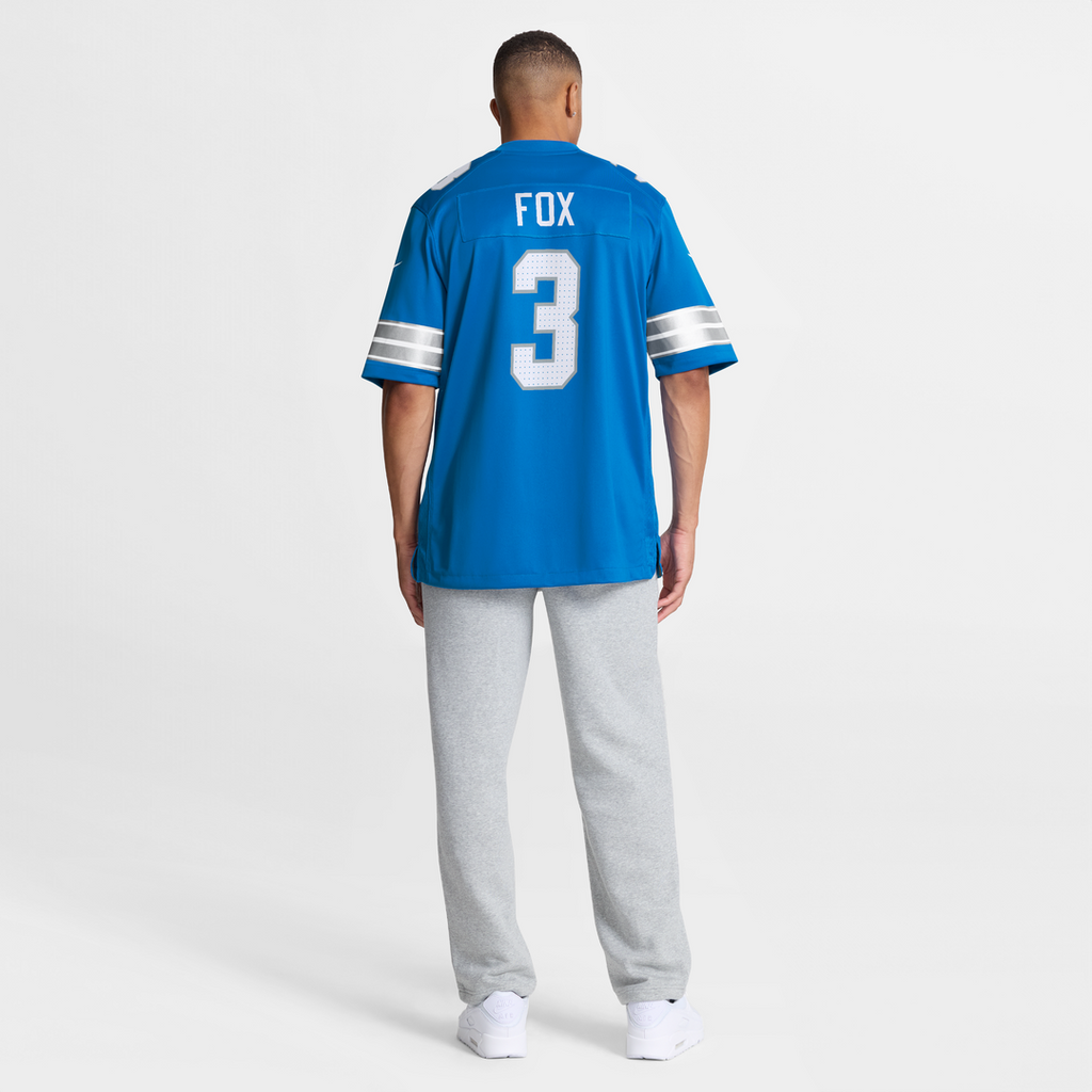 Detroit Lions Jack Fox Blue Team Game Jersey product image 8, provided for visual reference and product detail review