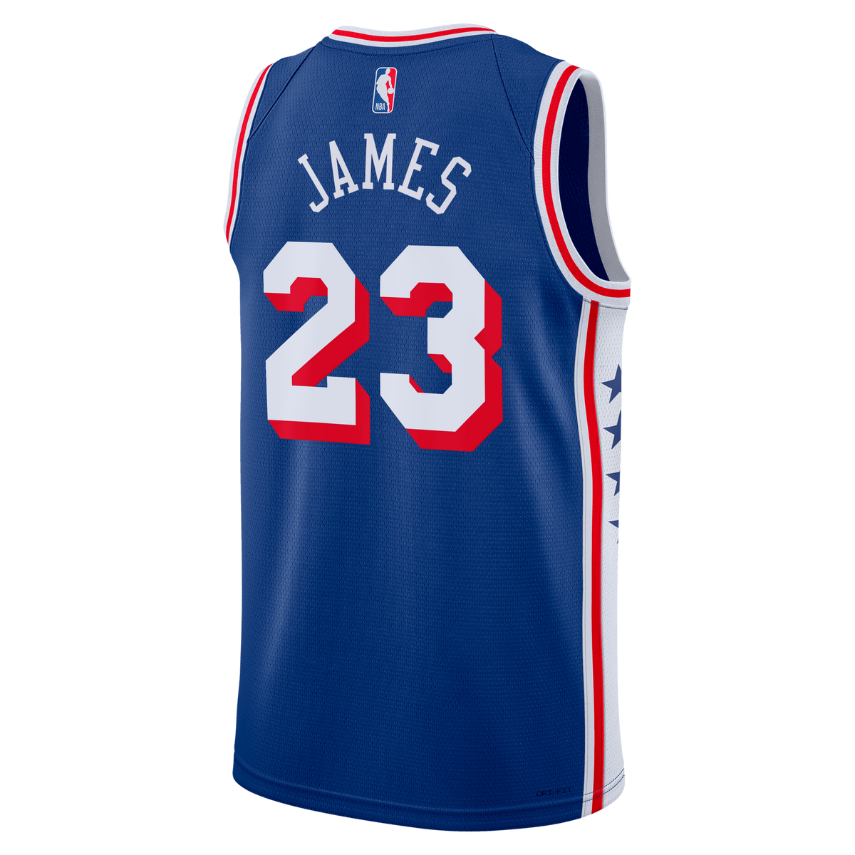 Philadelphia 76ers Icon Edition Swingman Jersey - Royal - Lebron James - Unisex product image 4, provided for visual