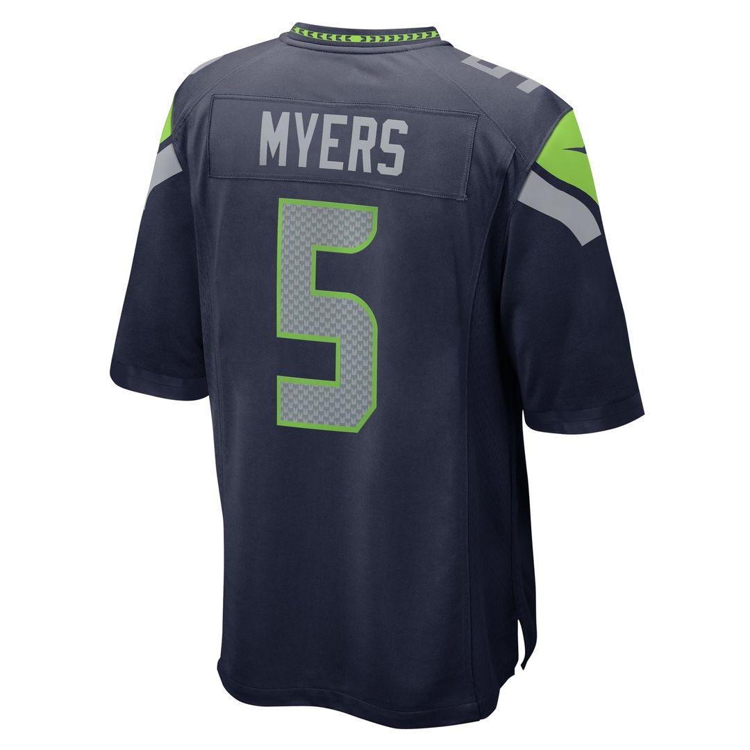 Seattle Seahawks Jason Myers College Navy Game Jersey product image 3, provided for visual reference and product detail