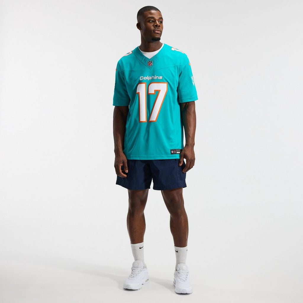 Miami Dolphins Jaylen Waddle Aqua Team Vapor F.U.S.E. Stitched Limited Jersey product image 4, provided for visual reference