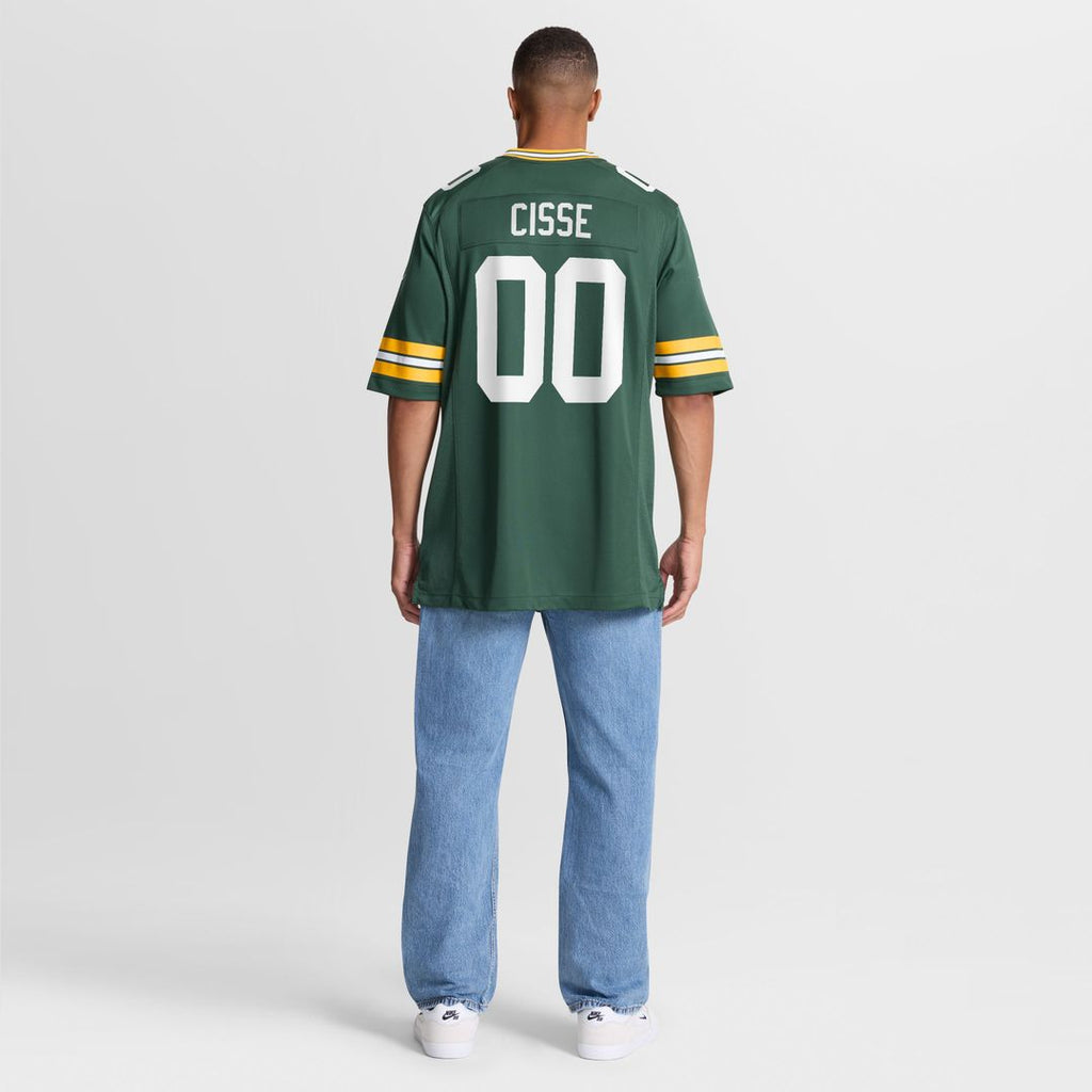 Green Bay Packers Brandon Cisse Green Game Jersey product image 5, provided for visual reference and product detail review