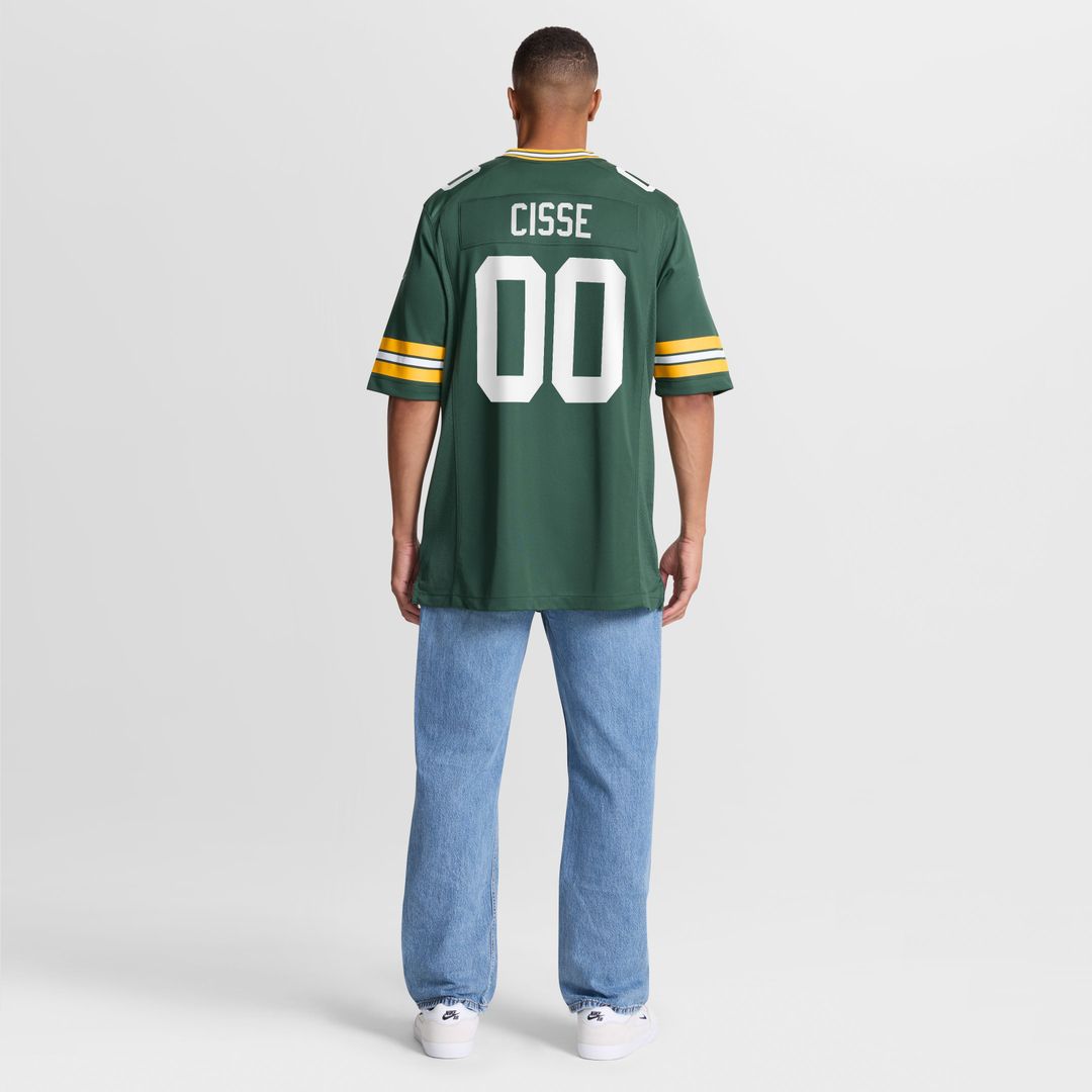 Green Bay Packers Brandon Cisse Green Game Jersey product image 5, provided for visual reference and product detail review