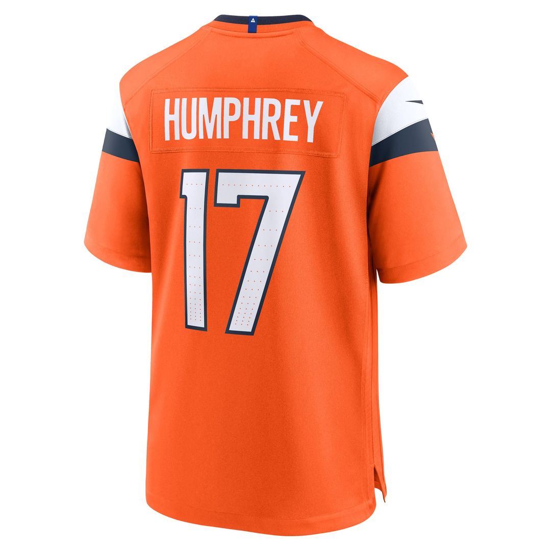 Denver Broncos Lil' Humphrey Orange Team Game Jersey product image 3, provided for visual reference and product detail review