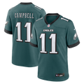 Philadelphia Eagles Jihaad Campbell Midnight Green Team Game Jersey product image 1, provided for visual reference and