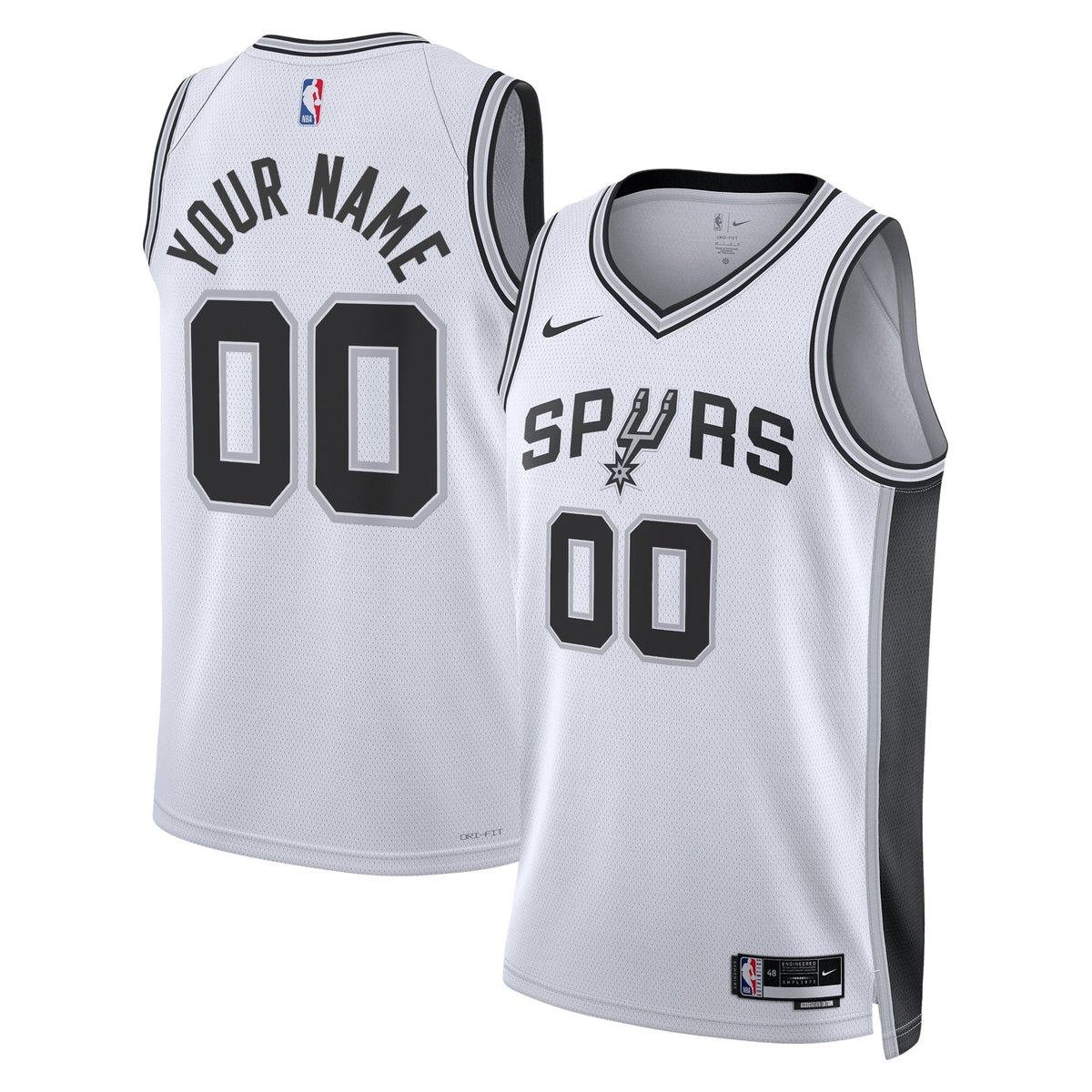 San Antonio Spurs Association Swingman Basketball Jersey - Custom - Unisex product image 1, provided for visual reference