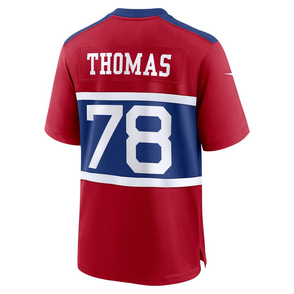 New York Giants Andrew Thomas Century Red Alternate Player Game Jersey product image 3, provided for visual reference and