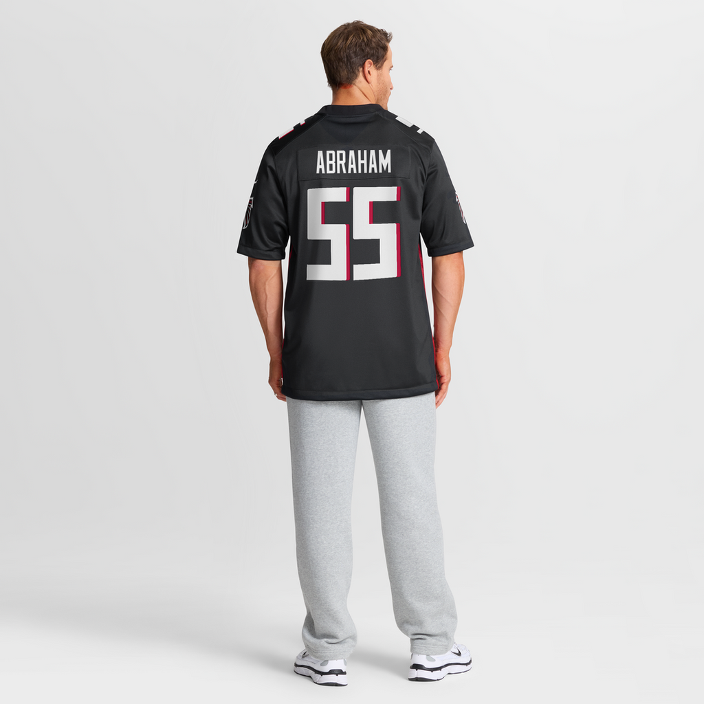 Atlanta Falcons John Abraham Black Game Retired Player Jersey product image 8, provided for visual reference and product