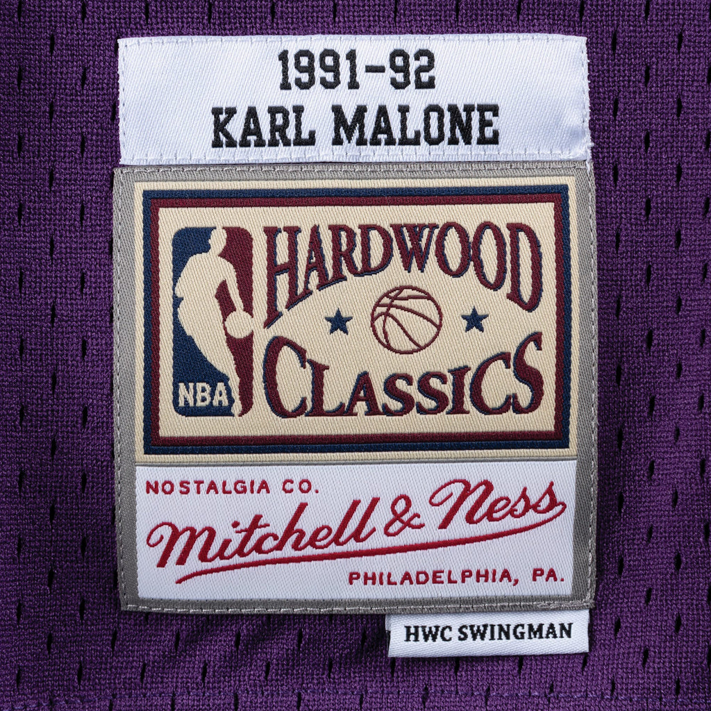 Karl Malone Utah Jazz 1991-92 Swingman Jersey product image 4, provided for visual reference and product detail review